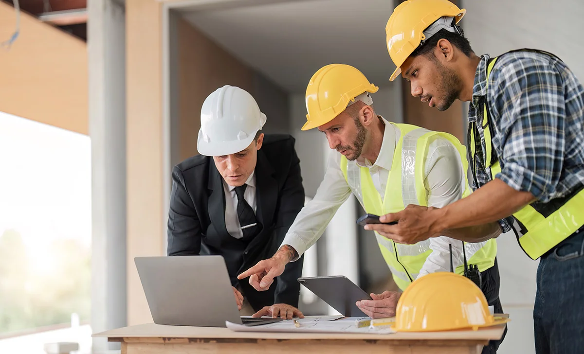Vancouver general contractor reviewing commercial construction plans